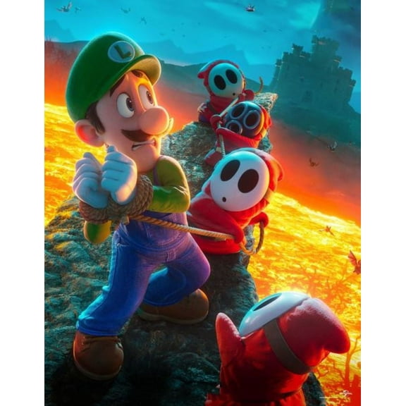 Mario Nintendo DIY 5D Diamond Digital Painting Kit Crystal Rhinestone Embroidery Cross-stitch artwork Crafts Canvas wall decoration Birthday gift 12 X 16 inches