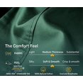 thumbnail image 2 of Pure Cotton Pillow Cases King Size - Hunter Green Color 2 Piece Pillow Cover Set, 400 Thread Count, Comfortable Sateen Weave Pillow Cases, 2 of 5