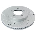 thumbnail image 3 of DAMAIJOY Disc Brake Rotor and Pad Set Kit Front Left Driver Right Passenger Side Posi Ceramic Smooth Drilled and Slotted for Ford for Explorer 4.0L/4.6L 2002-2005 5 Lug-Wheel Lug Count, 3 of 8