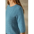 thumbnail image 7 of Arach&Cloz Women's Wool Blend Old Money Cable Knit Elbow Sleeve Sweaters 2025, 7 of 7