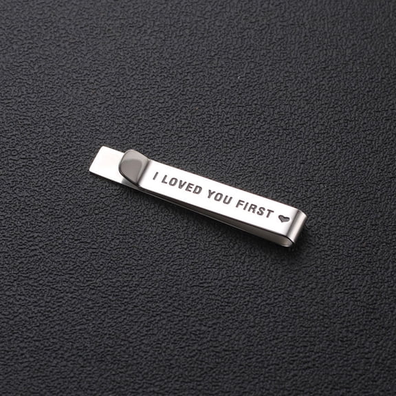 LOLIPPYY 1Pc Father of The Bride Tie Clip Titanium Steel Double Sided Lettering