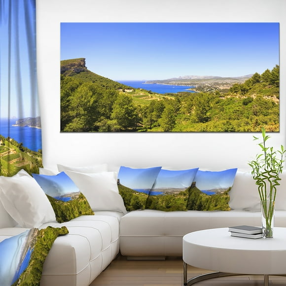 Cassis Bay from Route des Cretes - Oversized Landscape Wall Art Print
