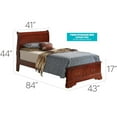 thumbnail image 2 of Glory Furniture Louis Phillipe Twin Storage Bed in Cherry Color, 2 of 7