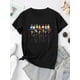 thumbnail image 3 of [Durable] Women's Colorful Bird Print T-Shirt - Casual Round Neck Short Sleeve, Lightweight Polyester Blend, Comfortable Summer Top, Vacation Wear|Relaxed Fit Tee|Glossy Fabric, 3 of 8