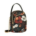 thumbnail image 7 of FORMRS Crossbody Bag for Women Quilted Travel Shoulder Cell Phone Purse with Chain Strap Handbag, Red Flowers Pattern, 7 of 7