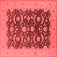 thumbnail image 1 of Ahgly Company Indoor Square Oriental Red Traditional Area Rugs, 5' Square, 1 of 4