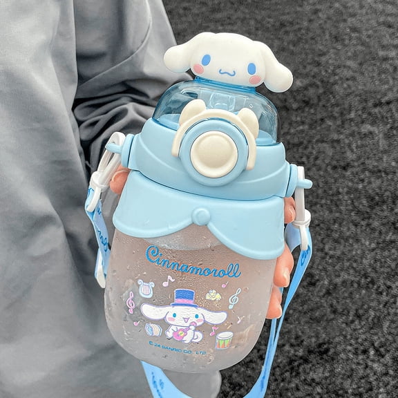 750ML Hellokitty Water Cup Cute Student Big Cup With Straw Large Capacity Kettle Gift Travel Purple Plastic