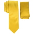 thumbnail image 1 of Stacy Adams Men's Satin Solid Tie Set, Gold, One Size, 1 of 4