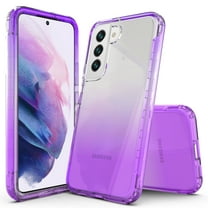 Rosebono Compatible With Samsung Galaxy A24 4G, Hybrid Gradient Transparent Soft TPU Clear Skin Cover Protection Case (Purple)