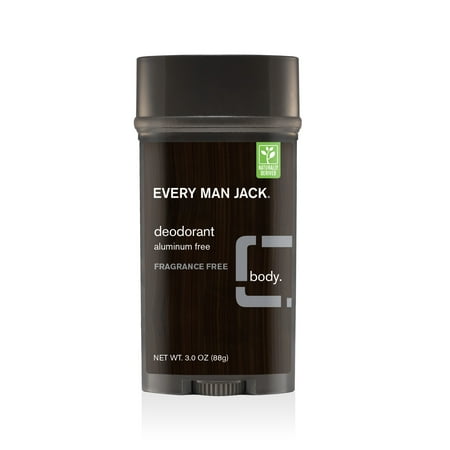 Every Man Jack Deodorant, Fragrance Free, 3 Oz