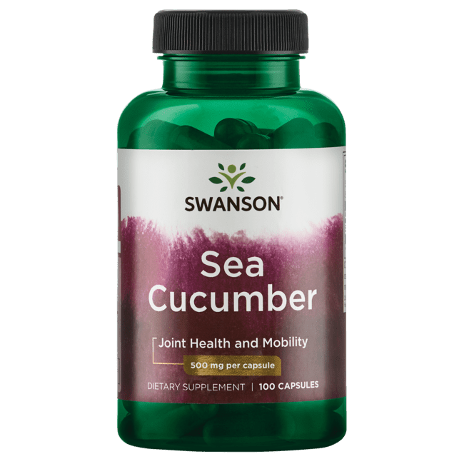 Swanson Sea Cucumber - Natural Supplement Promoting Joint Health & Mobility Support - Supports Cartilage Protection & Connective Tissue Health - (100 Capsules, 500mg Each)