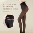 thumbnail image 4 of Flawless Legs Fake Translucent Warm Plush Lined Elastic Tights, 4 of 14