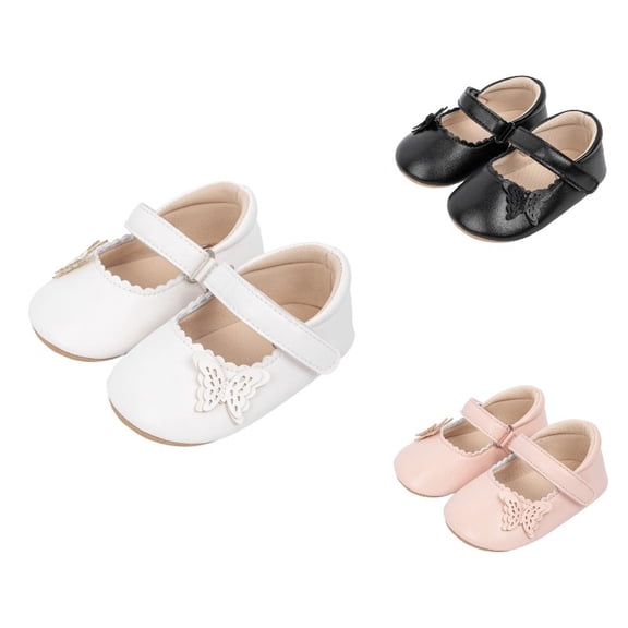 SGMVNU Toddler Baby Sandals Girls Cute Soft Sole Ballet Flat Wedding Dress Shoes Kids Summer Fashion Lightweight Walking Shoes White Size 0-6 Months