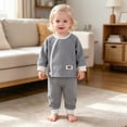 thumbnail image 6 of Gubotare Toddler Girl Pajamas Set Girls Pajama Set Long Sleeve Shirts & Sleep Pants Kids Sleepwear Soft & Cozy Pajamas for Girls 6 9 Months (Grey,6-9 Months), 6 of 6
