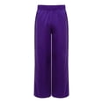 thumbnail image 4 of Sholeno Boys Girls Praise Dance Palazzo Pants Church Worship Satin Wide Leg Trousers Liturgical Bottoms Purple 6, 4 of 7