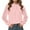 Z02-Light Pink, variant on MUXiin Long Sleeve Shirts For Girls Black,Girls Puff Long Sleeve Shirts Lace Polka Dot Chiffon Pullover Tops Elastic Elegant Stand Collar Cute Soft Blouses Outwear for Kids 11-12 Years