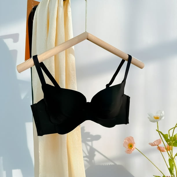 Ropa interior japonesa sexy para niñas, sujetador push-up de pecho pequeño sin aro de acero, sujetador superior fino inferior grueso para mujer