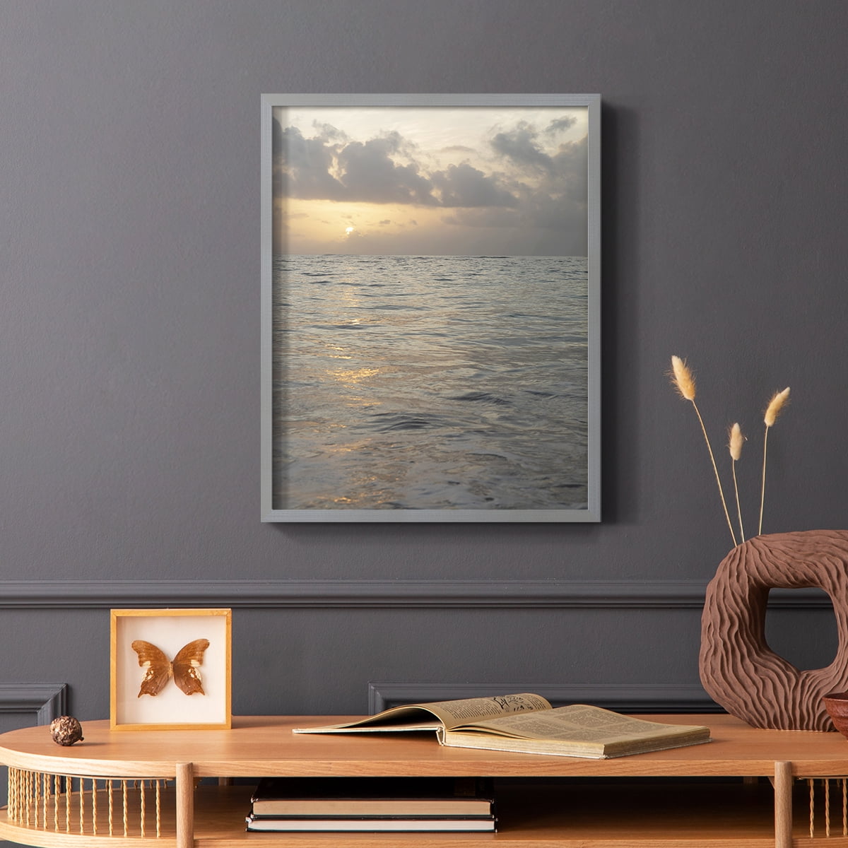 Matisse MDCCCXXVII Framed Print in Gray Solid Wood 22 x 28 Framed Print
