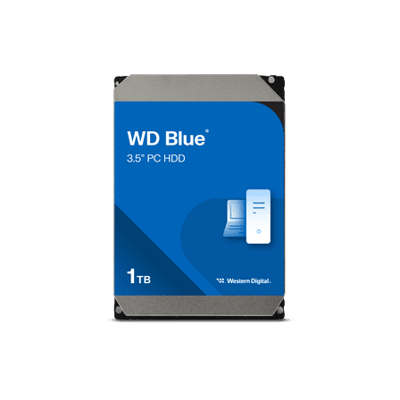 WD Blue 1TB Desktop Hard Disk Drive - 7200 RPM SATA 6 Gb/s 64MB Cache 3.5 Inch - WD10EZEX