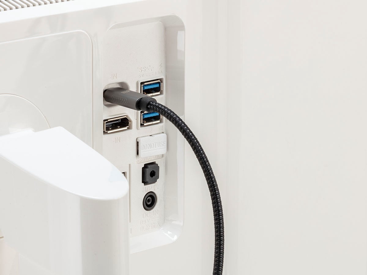 Monoprice Bidirectional USB Type-C to DisplayPort Cable - 6 Feet - Black | 4K@60Hz, Easy Plug and Play, Nylon-Braided Jacket