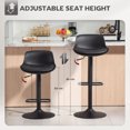 thumbnail image 4 of HOMCOM Swivel Bar Stools Set of 2 with Adjustable Height, Bar Chairs, Black, 4 of 10