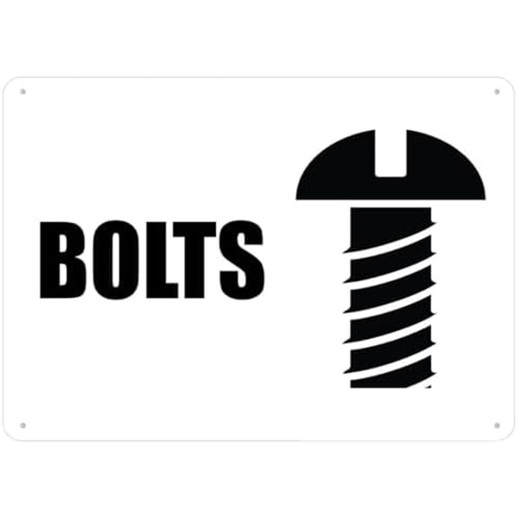 Bolts Sign Outdoor Metal Sign - 12 X 8 Metal Signs For Business, Workplace, Office, Home, Delivery Signs, Road Signs, Garden Signs