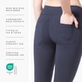 thumbnail image 2 of Fishers Finery Women's Straight Leg Yoga Pant with Pockets; Cotton & Modal Blend (Navy, S Petite), 2 of 6