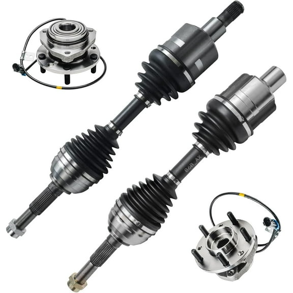 Detroit Axle - Front CV Axle Shafts   Wheel Hubs & Bearings Replacement for Chevrolet Blazer S10 GMC Jimmy Sonoma Oldsmobile Bravada