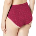 thumbnail image 3 of Bali Womens Dentelle Désir Coton Hi-Cut Slip, 6, Armature Imprimé Rouge, 3 of 3
