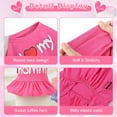 thumbnail image 3 of Dog Dress, Dog Clothes for Small Dogs Girl Cute I Love My Mom/Dad Pink Dog Dresses Breathable Pet Spring Summer Clothes Puppy Cat Outfits for Valentines Day, 3 of 5
