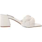 NINE WEST Womens Gotit3 Heeled Sandal 9 White