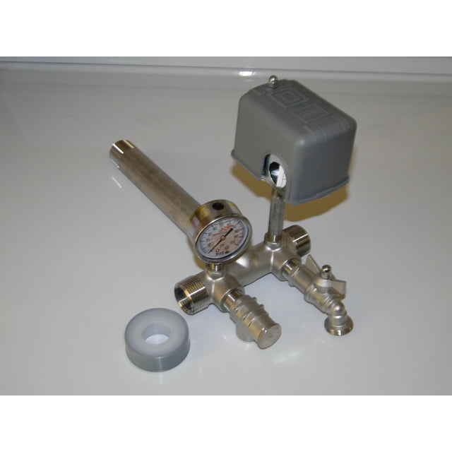 Kit d'Installation de Réservoir en Acier Inoxydable 1 x 11 Réservoir de Pression avec Interrupteur de Pression Carré D 30/50 FSG2