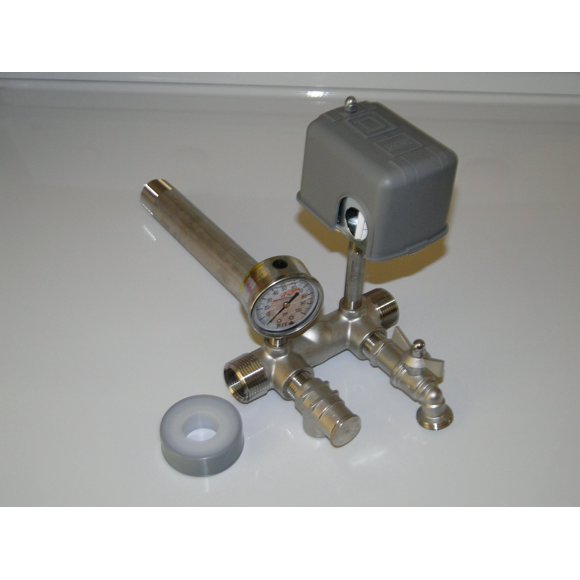 Kit d'Installation de Réservoir en Acier Inoxydable 1 x 11 Réservoir de Pression avec Interrupteur de Pression Carré D 30/50 FSG2