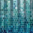 thumbnail image 5 of Orinice Ombre Blue Shower Curtain, Modern Geometric Shower Curtain for Bathroom, with 12 Hooks Polyester Fabric Waterproof Shower Curtain Set Machine Washable Decorative Shower Curtain 60x72, 5 of 7