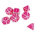 thumbnail image 4 of Juego de 7 dados TRPG D4-D20 de aleación poliédrica digital para juegos de rol DND, color rojo, 4 of 9