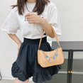 thumbnail image 3 of Vintage Women Butterfly Chain PU Small Shoulder Bag Solid Color Underarm Bags, 3 of 9