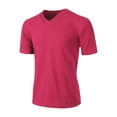 thumbnail image 2 of Ma Croix Mens Active Solid V-Neck T-Shirts Heavy Blend Cotton Short Sleeve, Up to 5XL, 2 of 4
