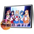 thumbnail image 2 of Pintura de diamante 5D DIY taladro cuadrado completo Sailor Moon decoración del hogar arte artesanal Hugtrwg Para estrenar, 2 of 9