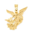 thumbnail image 3 of Golden Fire Solid 10k Gold Two Tone Saint Michael Pendant - Protection Jewelry Gifts for Men and Women, 3 of 4