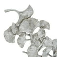 thumbnail image 6 of 18" x 17" Silver Polystone Handmade Floral Sculpture with Black Block Base, by DecMode, 6 of 10