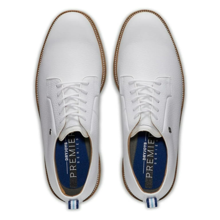 FootJoy Men s DryJoys Premiere Series Field Golf Shoes 53986 White Light Grey 14 Wide Walmart