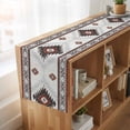 thumbnail image 6 of Brown Beige Boho 120 Inch Table Runner, Vintage Ethnic Tribal Southwestern Farmhouse Dresser Scarf Cotton & Linen Tablerunner for Dining/Kitchen Island/Holiday Party Décor 13" x 120", 6 of 9