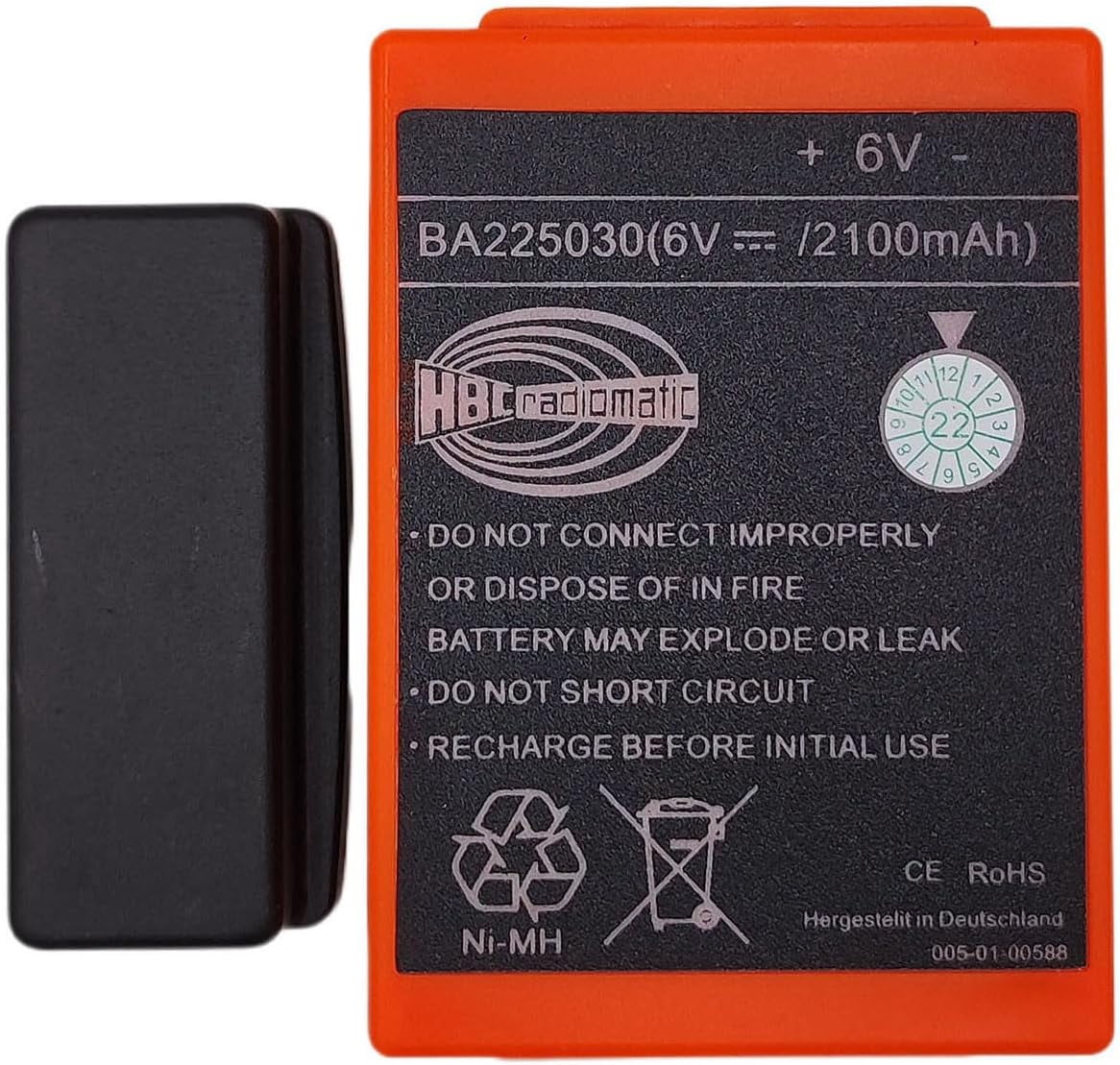 6V 2100mAh BA225030 Ni-Mh Rechargeable Battery Replace HBC Radiomatic Battery BA225000 BA225031 BA205030 FuB05AA  BA225001 for HBC Crane Remote Control Pump Truck