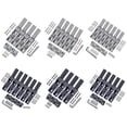 thumbnail image 4 of GLFILL 1 Set 4/5/6 String Bass Headless Bridge Single Split Style Bridge Single String Silver Zinc Alloy Musical Instrument Accessories Black 6PCS, 4 of 5