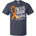 thumbnail image 3 of Inktastic Never Stop Fighting Leukemia Awareness Orange Ribbon T-Shirt, 3 of 5