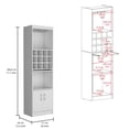 thumbnail image 3 of Modern White Bar Cabinet with Stable Design and Shelves / Versatile for Multiple Rooms, 3 of 5