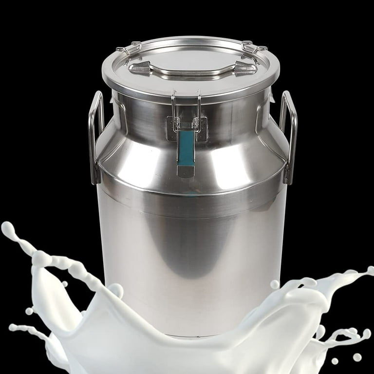 Miumaeov Stainless Steel Milk Can, 60L Storage Container with