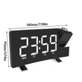 thumbnail image 2 of Proyección Reloj despertador Pantalla digital LED Radio Reloj Recordatorio de tiempo de carga USB para escritorio Dormitorio, Blanco Eigraketly EL001423-01, 2 of 2