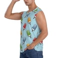 thumbnail image 3 of Haiem Men's Modern Ice Cream Print Tank Tops Summer Sleeveless Cut Off Workout T-Shirts Fitness Vest Athletic Undershirts-X-Large, 3 of 8