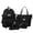 School Backpack - Black, variant on Gyujnb School Backpack, Canvas Backpack for Women Large Capacity School Bag with 5 Piece Set Lightweight Durable Bookbag for Students and Teens, Backpack for School